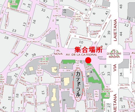 ツアー集合場所 地図