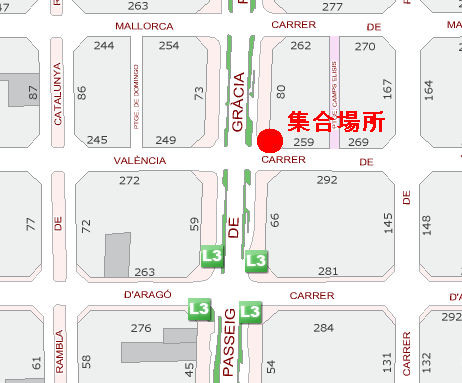 ツアー集合場所 地図